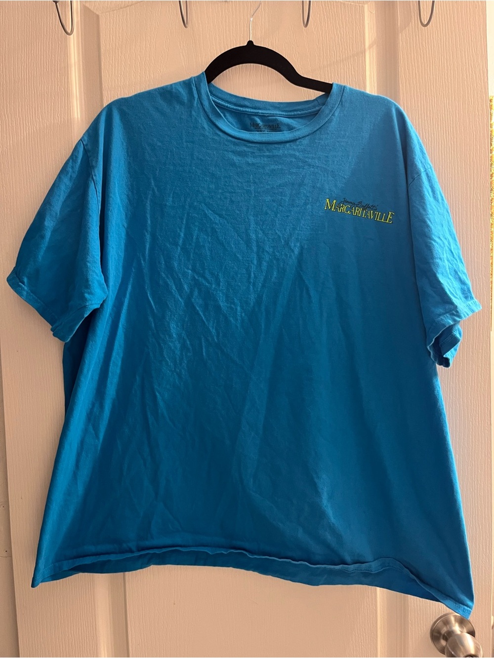 Margaritaville Las Vegas Parrot Graphic T-Shirt Blue Cotton Men's XX-Large